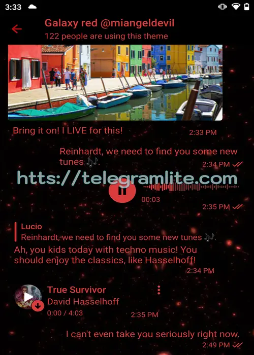 Theme Galaxy Red Miangeldevil
