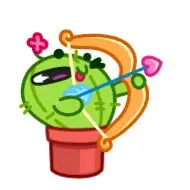 Sticker Cactus And Balloon