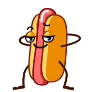 Sticker Juicy Hot Dog