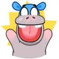 Sticker Hopper the Hippo