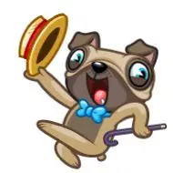 Sticker Fred the Pug