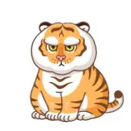 Sticker Grumpy Tiger