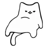 Sticker White Cat