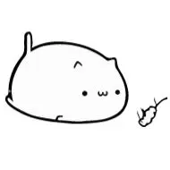 Sticker Round Pretty Cat