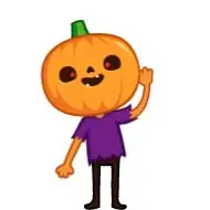Sticker Pumpkin Man