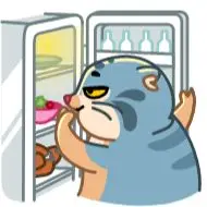 Sticker Snow Manul