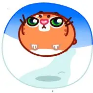 Sticker Christmas Tiger