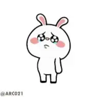 Sticker Rabbit Sad