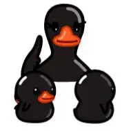 Sticker Black Utya Duck