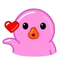 Sticker Pink Utya Duck