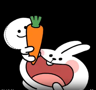 Sticker White Rabbit