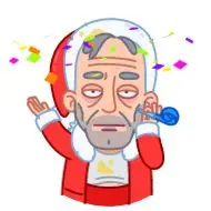 Sticker Bad Santa