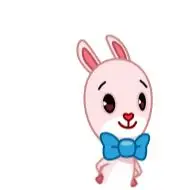 Sticker Bowtie Bunny