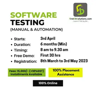 Software Testing [online] Diploma | Firstbit Solutions